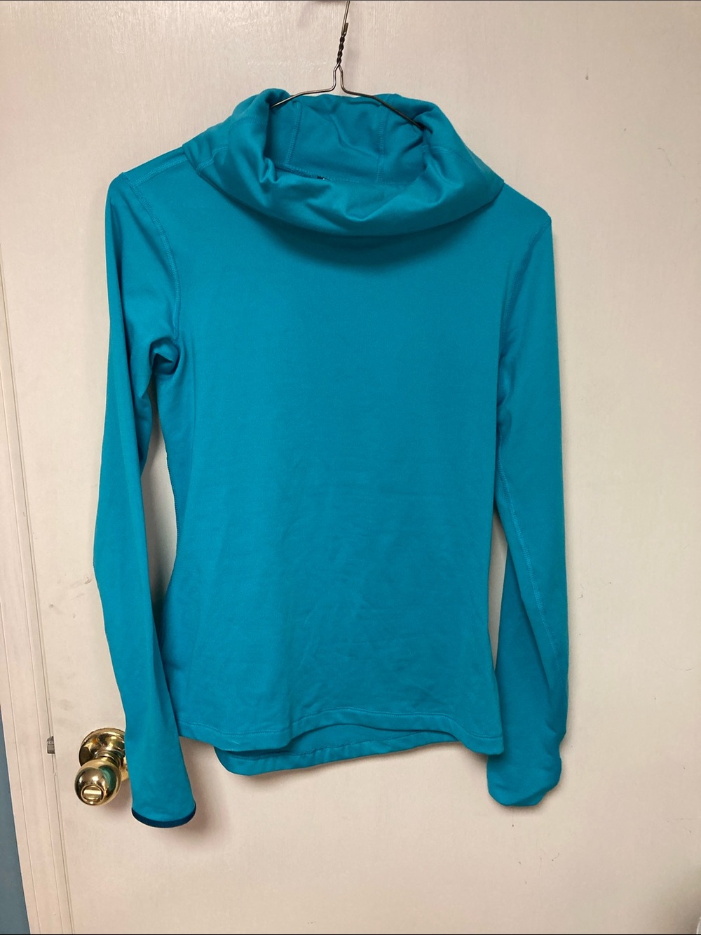 Nike Teal Cowl Neck Long-Sleeve